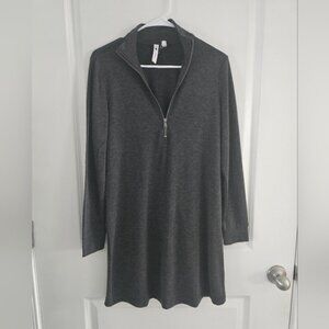 Cable amp Gauge Gray Zip Sweater Dress